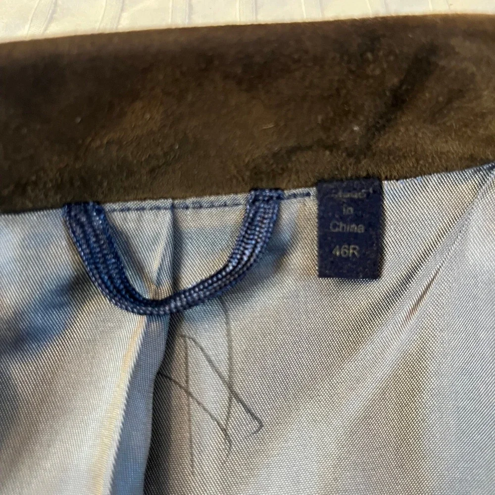 Jacob Siegel Men's Brown Suede Leather Blazer‎ Jacket Size 46R Exc Cond Pockets